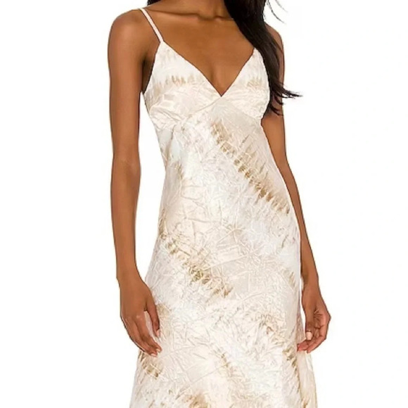 House Of Harlow 1960 X Sofia Richie Adeena Slip Dress Neutral Casual Minimalist - Picture 3 of 13